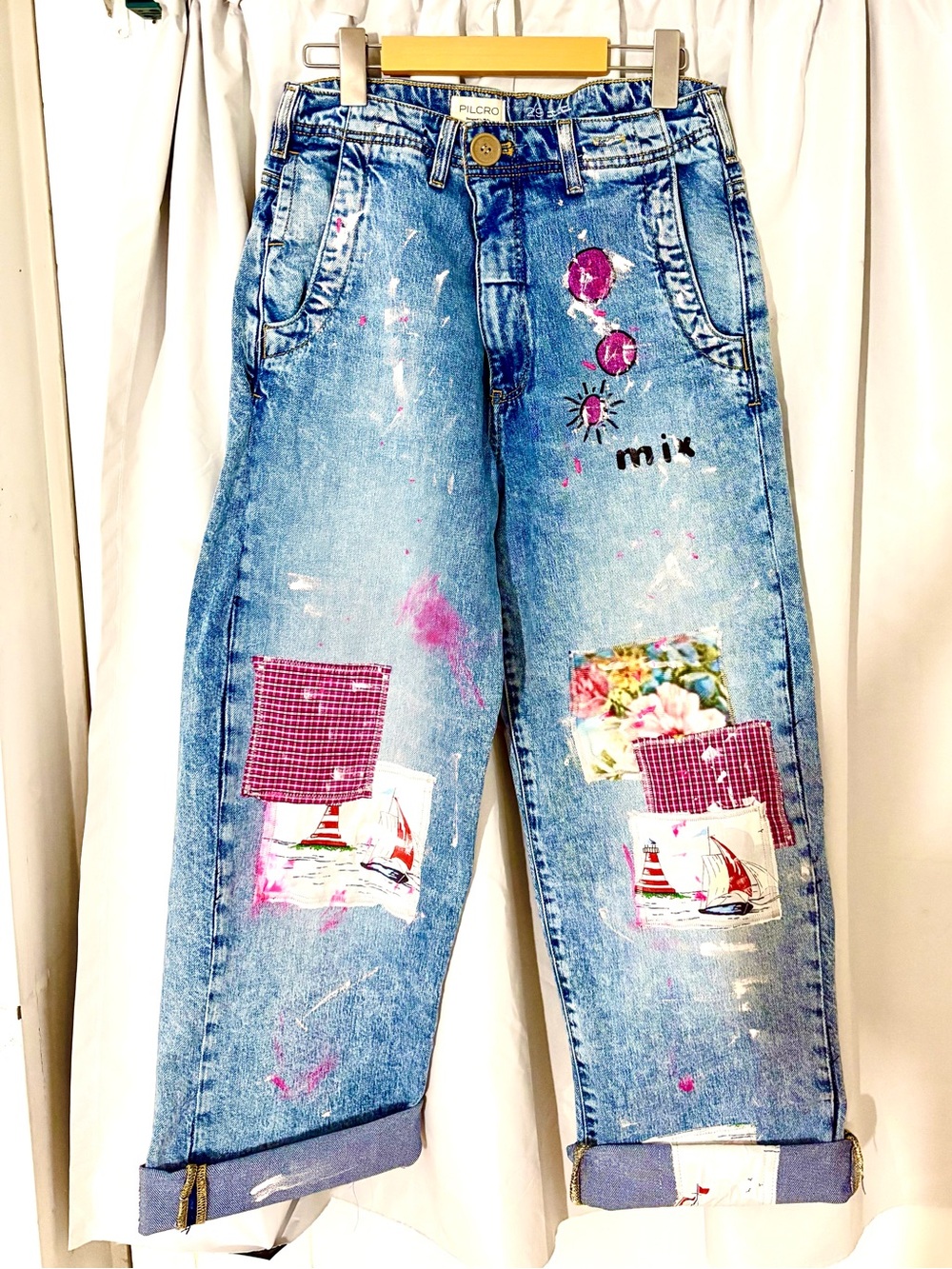 Anthropologie wide leg high waist jeans